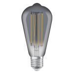 Ledvance Vintage 1906 LED E27 Edison Smoke 11W 500lm - 818 Bianco Molto Caldo | Dimmerabile - Sostitutiva 42W