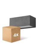 Confezione Multipack 4x D'Lite Bello Luce Da Parete Nero Up & Down 12W 850lm - 830 Luce Calda - | IP54